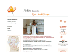 Tablet Screenshot of anna-kosmetics.de